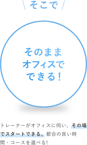 そのままオフィスでできる!