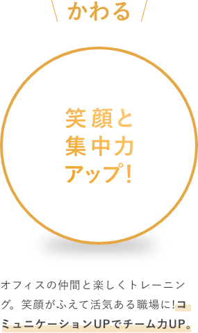 笑顔と集中力アップ!